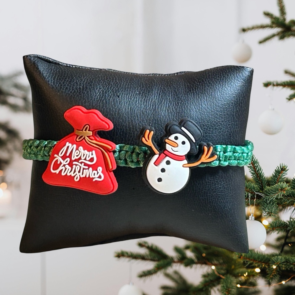 Christmas, Holiday, Presents, Snowman, Friendship Bracelet, adjustable, gift